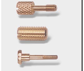 Terminals screws for connector block, Knurled slotted screws